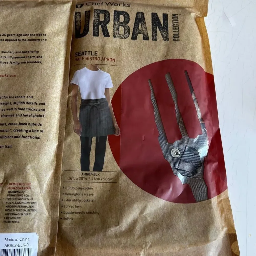 NEW Chef Works Urban Apron Warren Half Bistro  Unisex 100% Cotton Green Lot Of 2